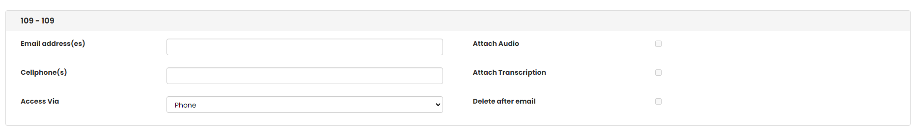 Voicemail Options